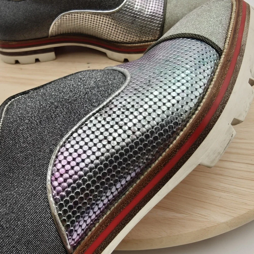 Christian Louboutin Shoes Mens Size‎ 7 Multicolor Slip On Glitter Loafer Casual